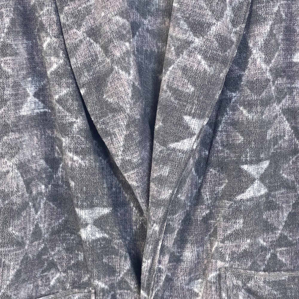 Columbia Sportswear Black and Grey Fleece Open Front Cardigan Sweater Small - Picture 3 of 6